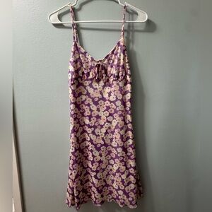 Streetwear Society Purple Floral Mini Dress